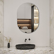 AICA SANITAIRE - AICA Miroir de salle de bain ovale sans cadre 50x90 cm - vignette