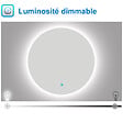 AICA SANITAIRE - AICA 100 cm miroir de salle de bain LED rond avec rétro-éclairage sans cadre, anti-buée + mémoire + dimmable - vignette