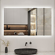 AICA SANITAIRE - AICA 70x50 cm miroir de salle de bain LED rétro-éclairé sans cadre avec anti-buée + mémoire + dimmable - vignette
