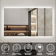 AICA SANITAIRE - AICA 70x50 cm miroir de salle de bain LED rétro-éclairé sans cadre avec anti-buée + mémoire + dimmable - vignette