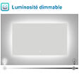 AICA SANITAIRE - AICA 90x70 cm miroir de salle de bain LED rétro-éclairé sans cadre avec anti-buée + mémoire + dimmable - vignette