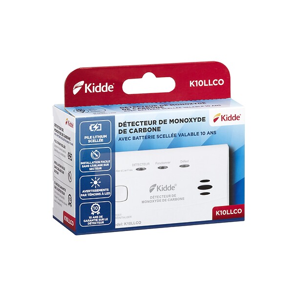 KIDDE - Détecteur de monoxyde de carbone de 10 ans avec pile K10LLCO - Kidde - large