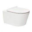 SWISS AQUA TECHNOLOGIES - Swiss Aqua Technologies Brevis WC suspendu sans bride, fixations invisibles + abattant ultra-fin, softclose (SATBRE011RREXP) - vignette
