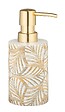 WENKO - Distributeur de savon polyrésine Terralba Blanc/Doré 490 ml - vignette