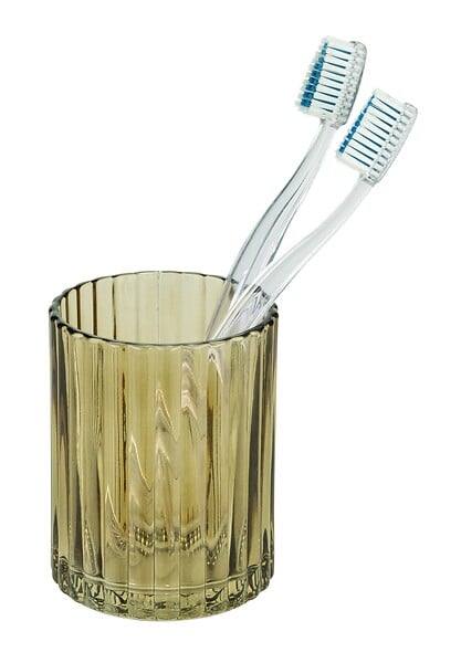 WENKO - Gobelet - Verre - Pompei - Marron-vert - Diam.7,7cm - large