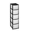 5 FIVE SIMPLY SMART - Tour de rangement 5 Tiroirs 4 pieds amovibles dont 2 avec roues H 102.4 cm - vignette