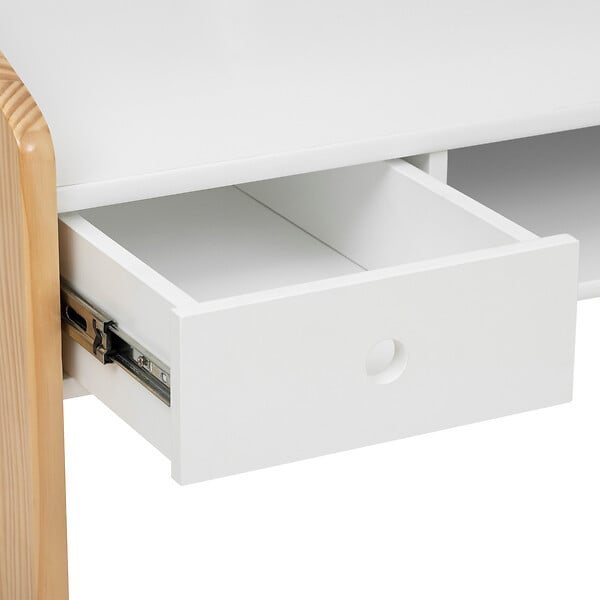 ATMOSPHERA - Bureau enfant primaire en Bois Blanc et Naturel H 85 cm - large