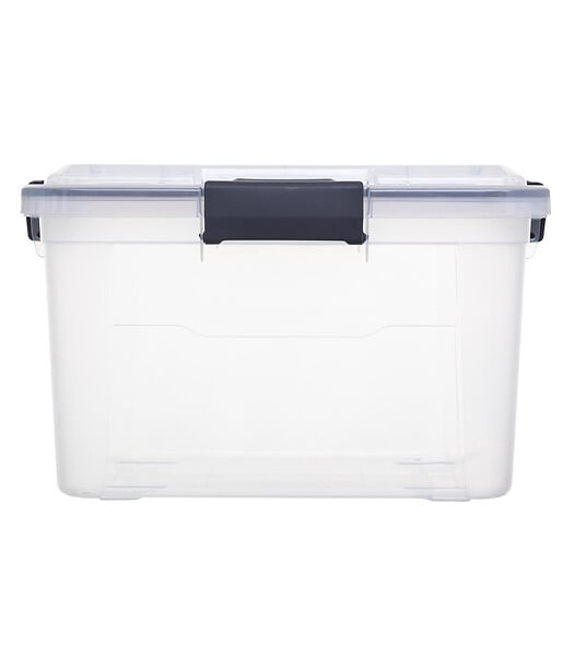 5 FIVE SIMPLY SMART - Boîte de rangement en polypropylène transparent 50L fermeture à clip - large