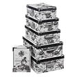 5 FIVE SIMPLY SMART - Lot de 6 Boîtes de rangement avec poignées et coins en métal déco Dolce vita - vignette
