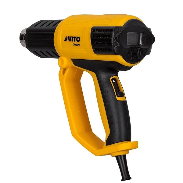 VITO - Décapeur thermique 2000W 2 Vitesses Réglage digital de la Température 50-650°C 5 Accessoires Mallette VITO - large