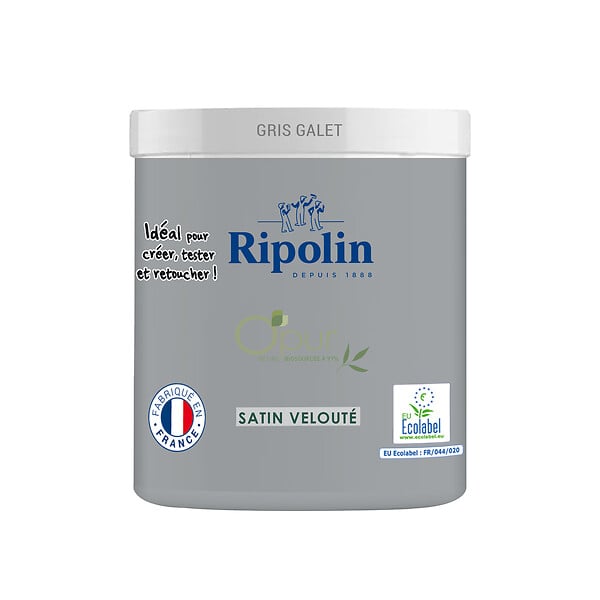 RIPOLIN - Testeur peinture biosourcée O'pur Gris Galet 75ml - large