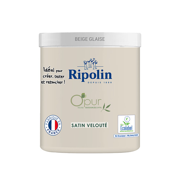 RIPOLIN - Testeur peinture O'pur - Beige glaise - 75ml - large