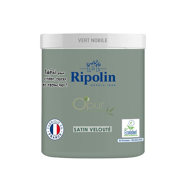 RIPOLIN - Testeur peinture O'pur - Vert nobile - Satin - 75ml - large