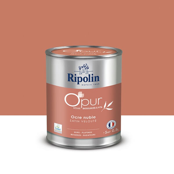 RIPOLIN - Peinture O'pur - Ocre nubie - Satin - 0,5L - large