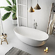 STANO - Baignoire îlot design ovale FLORIDA blanche 165 cm Brillant - vignette