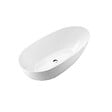 STANO - Baignoire îlot design ovale FLORIDA blanche 165 cm Brillant - vignette
