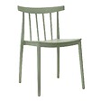 OVIALA - Lot de 4 chaises de terrasse vert sauge en plastique - Lisboa - vignette