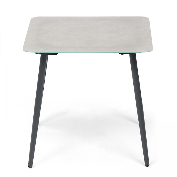 OVIALA - Grande table basse de jardin en acier gris - Costa Rica - large