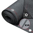 VOUNOT - Brise vue occultant en HDPE 230g/m² 1.8x10m avec attaches de fixation anthracite - vignette