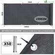 VOUNOT - Brise vue occultant en HDPE 230g/m² 1x10m avec attaches de fixation anthracite - vignette