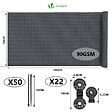 VOUNOT - Brise vue occultant en HDPE 90g/m² 1.8x10m avec attaches de fixation anthracite - vignette