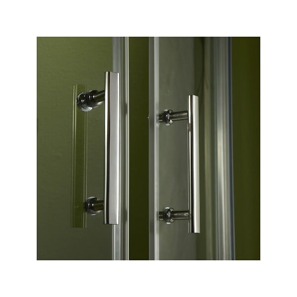 PLANETE BAIN - Porte de douche coulissante accès d'angle circulaire 90x90x190 cm radius 550mm aluminium chromé verre securit 6 mm - Philippe - large