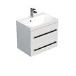 NATUREL - Naturel Meuble de salle de bain avec lavabo Naturel Cube Way 60x40 cm blanc brillant (CUBE260ZBL) - vignette