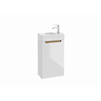 NATUREL - Naturel Meuble de salle de bain avec lavabo en céramique, Stilla, 39x60x22 cm blanc (STILLAD04008U) - vignette