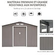OUTSUNNY - Abri de jardin - remise pour outils - cabanon double porte coulissante - fondation incluse - dim. 277L x 191l x 192H cm - tôle d'acier ondulée grise - vignette