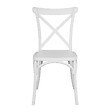 OVIALA - Chaise de terrasse empilable en plastique blanc - Dublin - vignette