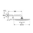 GROHE - Grohe Rainshower Cosmopolitan 310 Set douche de tête et bras 380 mm, 1 jet, Cool Sunrise Brossé (26066GN0) - vignette