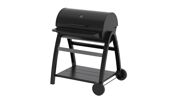 COOKIN G. - Barbecue charbon de bois tonneau Acier peint 640x410 mm - large
