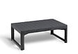 KETER - Table de jardin en résine Lyon - Rotin tressé – Noir – H.40-66xL.116cm - vignette