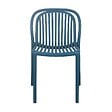 OVIALA - Chaise de terrasse bleu canard - Copenhague - vignette