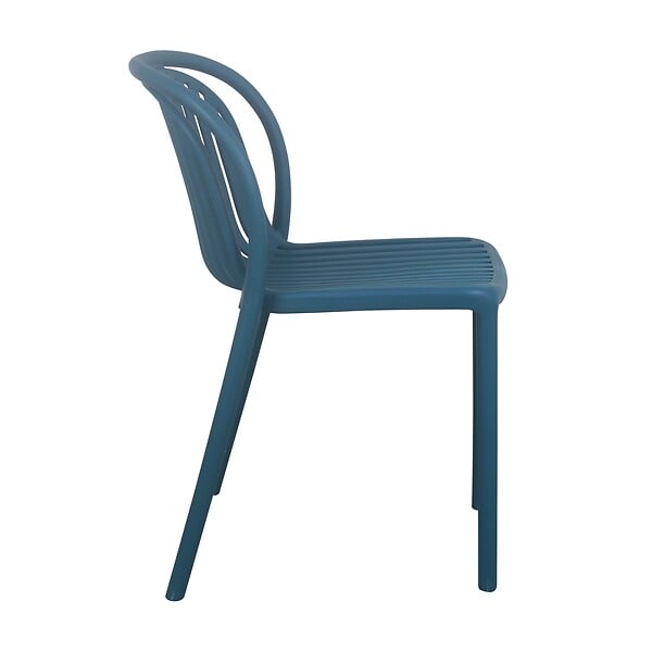 OVIALA - Chaise de terrasse bleu canard - Copenhague - large