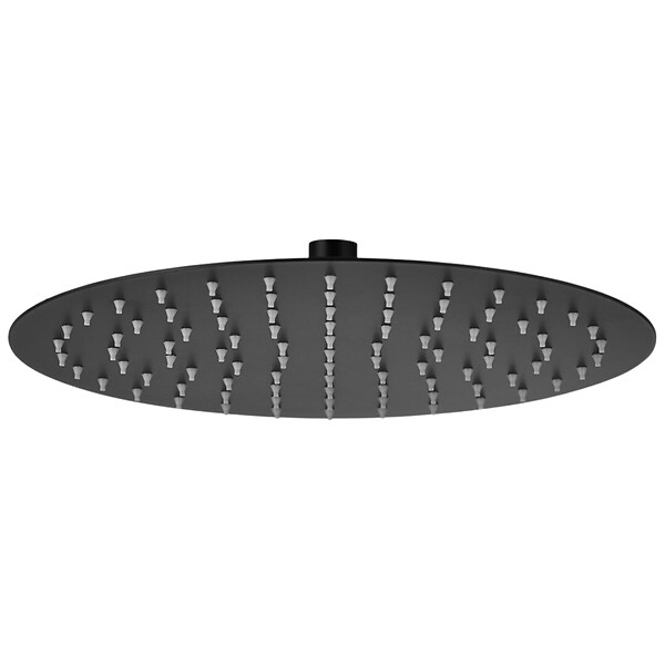 ESSEBAGNO - Inoxa pomme de tête extra plate ronde de 300mm noire - large