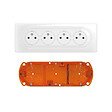 LEGRAND - Kit 4 prises courant 2P+T précablée - Blanc - vignette