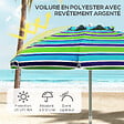 OUTSUNNY - Parasol inclinable réglable de plage protection UV40+ Ø178 cm sac transport inclus - vignette