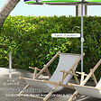OUTSUNNY - Parasol inclinable réglable de plage protection UV40+ Ø178 cm sac transport inclus - vignette