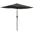 OUTSUNNY - Parasol rectangulaire inclinable de jardin avec manivelle métal polyester haute densité anti UV 50+ gris - vignette