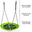 KANGUI - KANGUI Balançoire ronde nid d'oiseau rond Ø100cm - Vert - Charge 150kg maxi - vignette