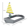 OUTSUNNY - Bac à sable enfant design bateau - dim. 190L x 90l x 138H cm - voile, gouvernail - bois gris - vignette