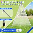 OUTSUNNY - Balançoire 2 agrès portique avec balançoire et face à face dim. 2,55L x 1,6l x 1,8H m métal époxy PE gris vert - vignette