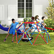 OUTSUNNY - Dôme d'escalade enfant Ø 183 x 90H cm - nombreuses prises - charge max. reco. totale 180 Kg - métal PP multicolore - vignette