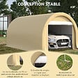 OUTSUNNY - Tente garage carport dim. 5L x 3l x 2,4H m acier galvanisé robuste PE haute densité 190 g/m² imperméable anti-UV beige - vignette