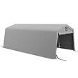OUTSUNNY - Tente garage carport dim 6L x 3,3l x 2,4H m acier galvanisé robuste PE haute densité 150 g/m² imperméable anti-UV gris - vignette