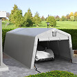 OUTSUNNY - Tente garage carport dim 6L x 3,3l x 2,4H m acier galvanisé robuste PE haute densité 150 g/m² imperméable anti-UV gris - vignette
