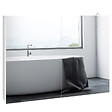 KLEANKIN - Armoire miroir LED de salle de bain - 2 portes, 2 étagères - tactile, lumière réglable - MDF blanc laqué verre - vignette