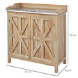 OUTSUNNY - Table de rempotage armoire de jardin 2 en 1 bois sapin acier - vignette