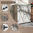 OUTSUNNY - Abri de jardin armoire de jardin sur pied dim. 110L x 55l x 117H cm 2 étagères 2 portes toit bitumé bois sapin pré-huilé gris clair - vignette